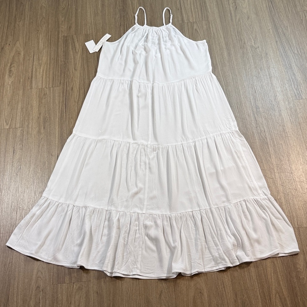 La Blanca White Sleeveless Maxi White Dress, Size XL - Picture 2 of 11
